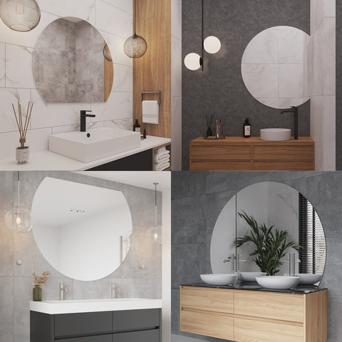 Hamilton D Shaped Polished Edge Mirror