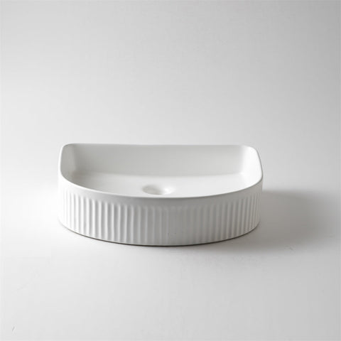 Claya - Arch-415-MW Arch Shaped Basin, Matte White