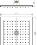 Modern National BAS200-Modern National - Square Shower Head 200mm