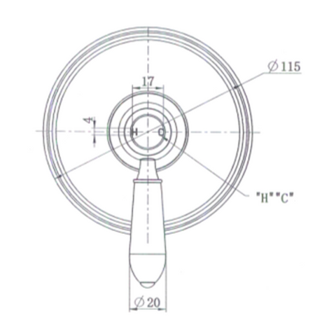 Modern National -Modern National - Bordeaux Shower Mixer TRIM KIT