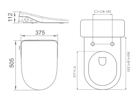 Lafeme Catania Standard BS35-S installation and dimensions diagram