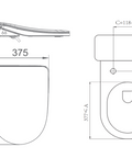 Lafeme Thea Luxury BS36-L installation and dimensions diagram