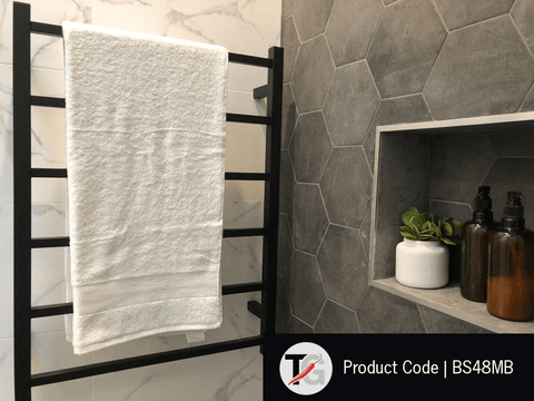Thermogroup - 240V Square Ladder Heated Towel Rail W600xH800xD120mm