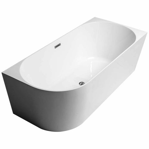 Alpine - Madrid Back To Wall Corner Bath White 160cm