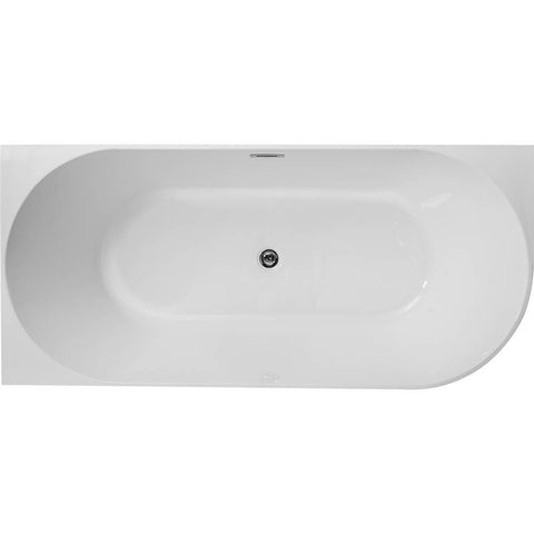 Alpine - Madrid Back To Wall Corner Bath White 160cm