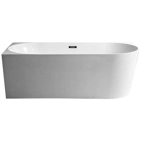 Alpine - Madrid Back To Wall Corner Bath White 160cm