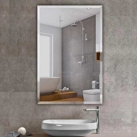 Aqua Perla - Bevel Edge Rectangle Plain Mirror 900x750mm