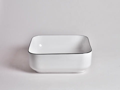Claya - Brighton-385 Square Basin, Gloss White