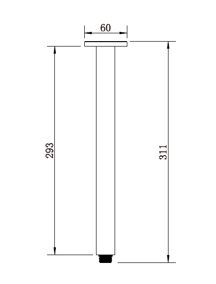 Modern National - Square Ceiling Shower Arm