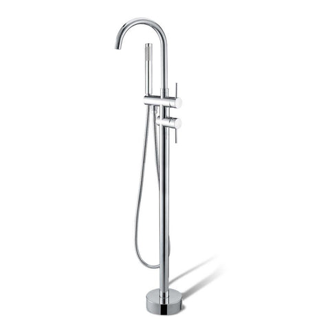 Aqua Perla -Chrome Freestanding Tap with Handheld Shower
