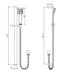 Modern National CRN014BK-Modern National - Crown Shower On Rail