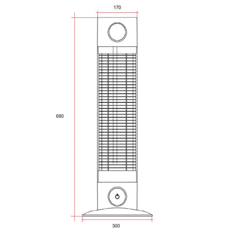 Thermogroup - Cedar Mid-Wave Portable Outdoor Heater