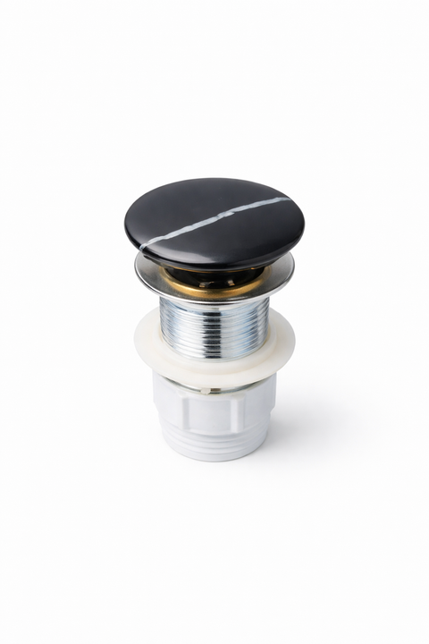 Claya - Matte black Pop-Up Waste, 32mm Non-Overflow Ceramic Cap