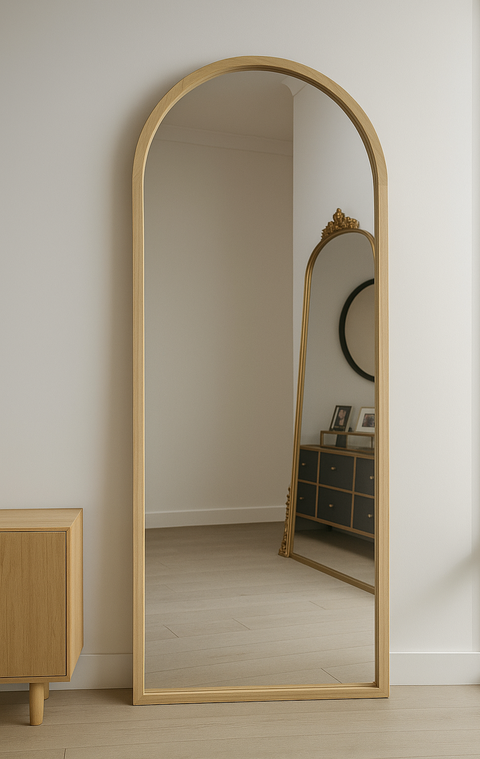Arc of Eden Mirror Wooden Arched