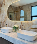 480mm oval shaped counter top basin claya bathware