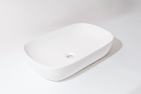 Claya - Oval 60 Gloss White Oval Basin, 610mm