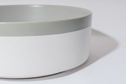 Claya - Colour Plus-37 Round Basin, Matte Grey / Matte White