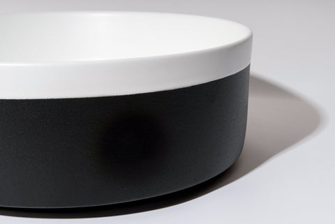 Claya - Colour Plus-37 Round Basin, Matte Black / Matte White