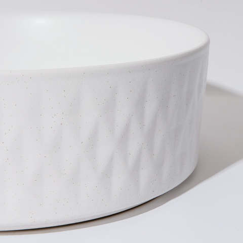 Claya - Polar-36-Diamond TMW Round Basin, Matte White