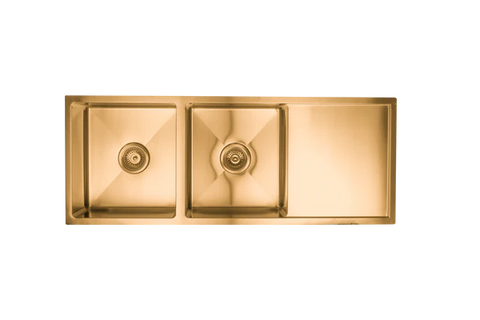 Poseidon - Stainless Steel Double Bowl Kitchen Sink With Drainer in 4 Finishes