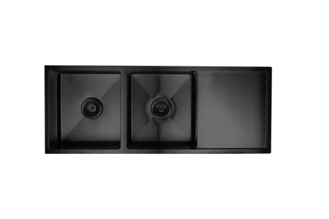 Poseidon - Stainless Steel Double Bowl Kitchen Sink With Drainer in 4 Finishes