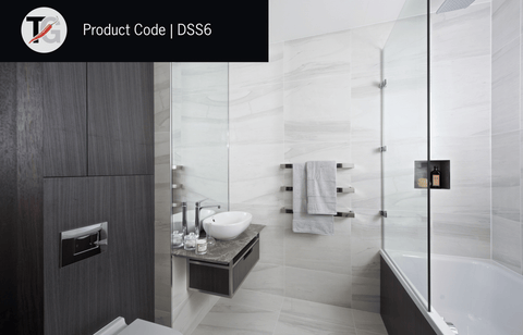 Thermogroup - 12V Square Single Bar Heated Towel Rail W632xH40xD100mm