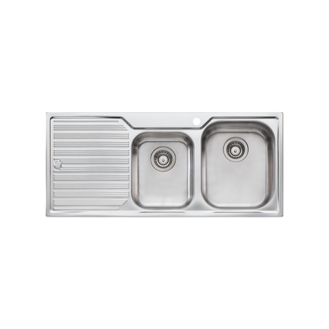 Oliveri - Diaz 1 & 3/4 Bowl Sink With Drainer