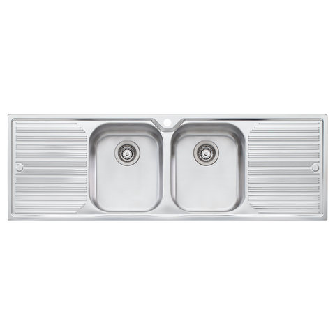 Oliveri DZ153 - Diaz Double Bowl Sink With Double Drainer