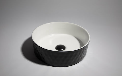 Claya - Diamond-36-MB Round Basin, Matte Black