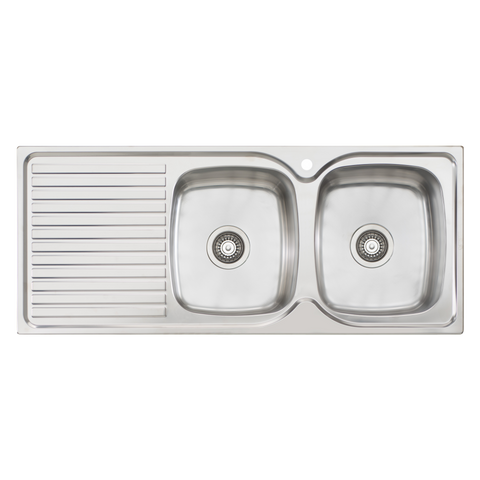 Oliveri - Endeavour Double Bowl Sink With Drainer