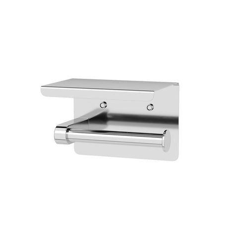 Linkware ER105CP - Elle Elite Toilet Roll Holder With Shelf - 2 Magpies