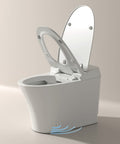 Foot sensor control on the Lafeme Neovanta smart toilet for hands-free flushing