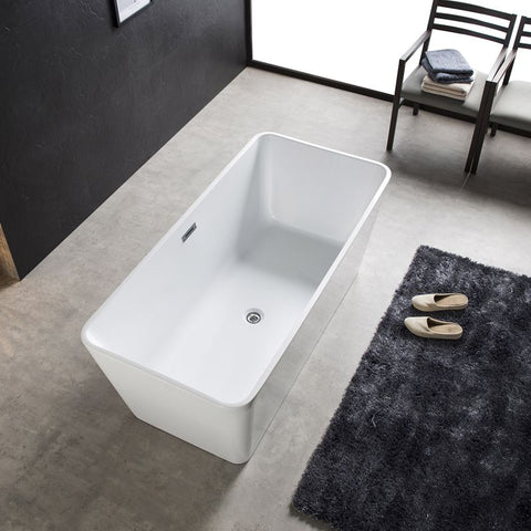 Alpine - Galaxy Square Freestanding Bath White 170cm