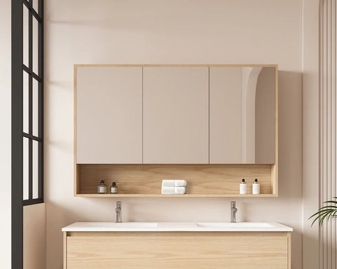 Mercio -  Hera 1200mm Shaving Cabinet Tas Oak