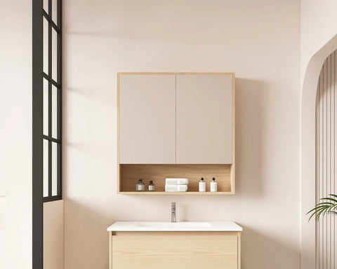 Mercio -  Hera Shaving Cabinet 75cm Tas Oak
