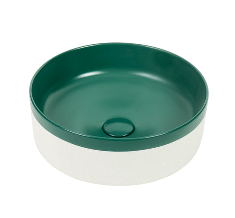 Claya - Colour Plus 37 Matte Green Two-Tone Round Basin