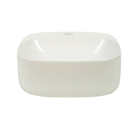 Claya - Luno 42 Wall-Hung Basin, Gloss White, No Overflow
