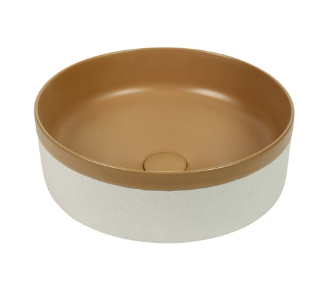Claya - Colour Plus 37 Matte Brown Two-Tone Round Basin