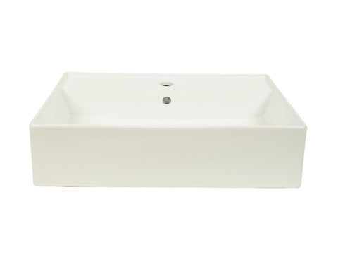 Claya - Forma 60 Wall-Hung Rectangular Basin with Overflow, 605mm