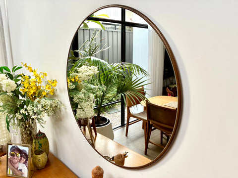 Montana - Round Iron Framed Mirror Bronze 90cm
