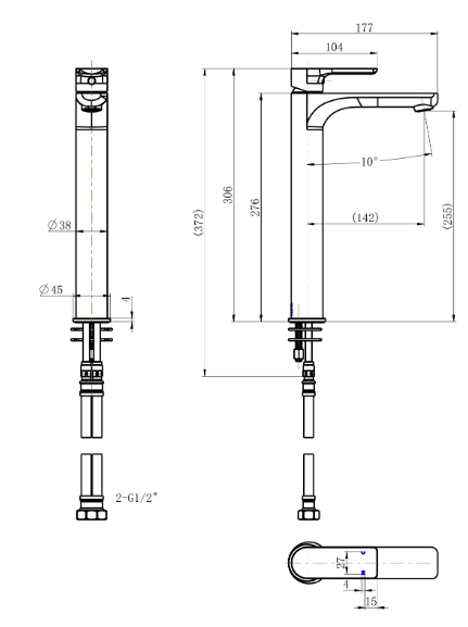 Modern National -Modern National - Kiama High Rise Basin Mixer