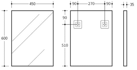 Ceramic Exchange - Rectangular Mirror Black Stainless Steel Frame