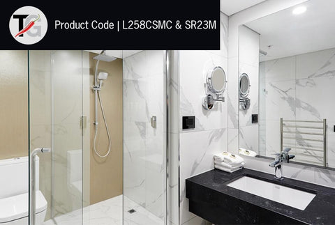 Thermogroup - 240V Round Ladder Heated Towel Rail W530xH700xD122mm