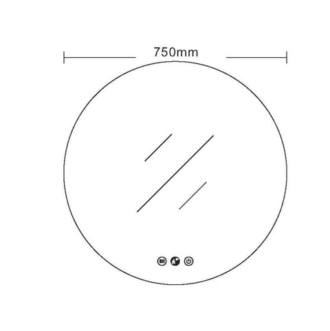 Mercio - Luna Back Lit LED Mirror with Adjustable LED Lighting
