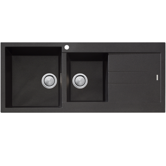 Oliveri - Santorini 1 & 3/4  Left Hand Bowl Topmount Granite Sink