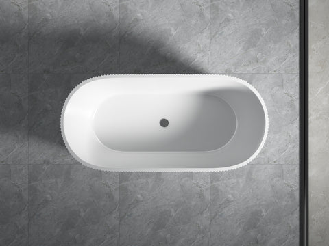 Lukka Bathware - Agena Fluted Acrylic Free-Standing Bath