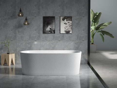 Lukka Bathware - Agena Fluted Acrylic Free-Standing Bath
