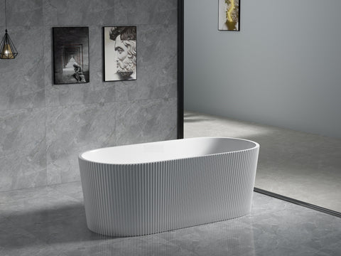Lukka Bathware - Agena Fluted Acrylic Free-Standing Bath