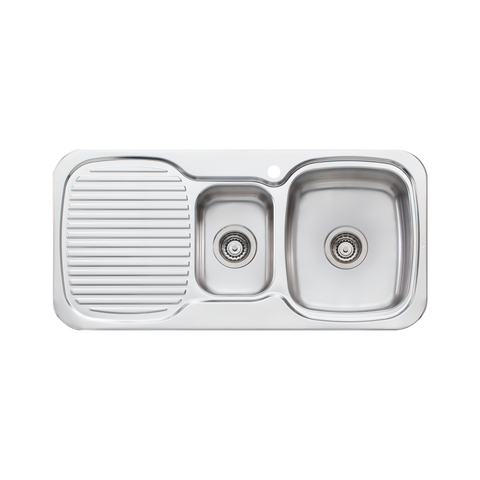 Oliveri - Lakeland 1 & 1/2 Bowl Sink With Drainer