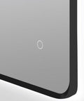 Matte Black Framed LED Mirror 810x610mm